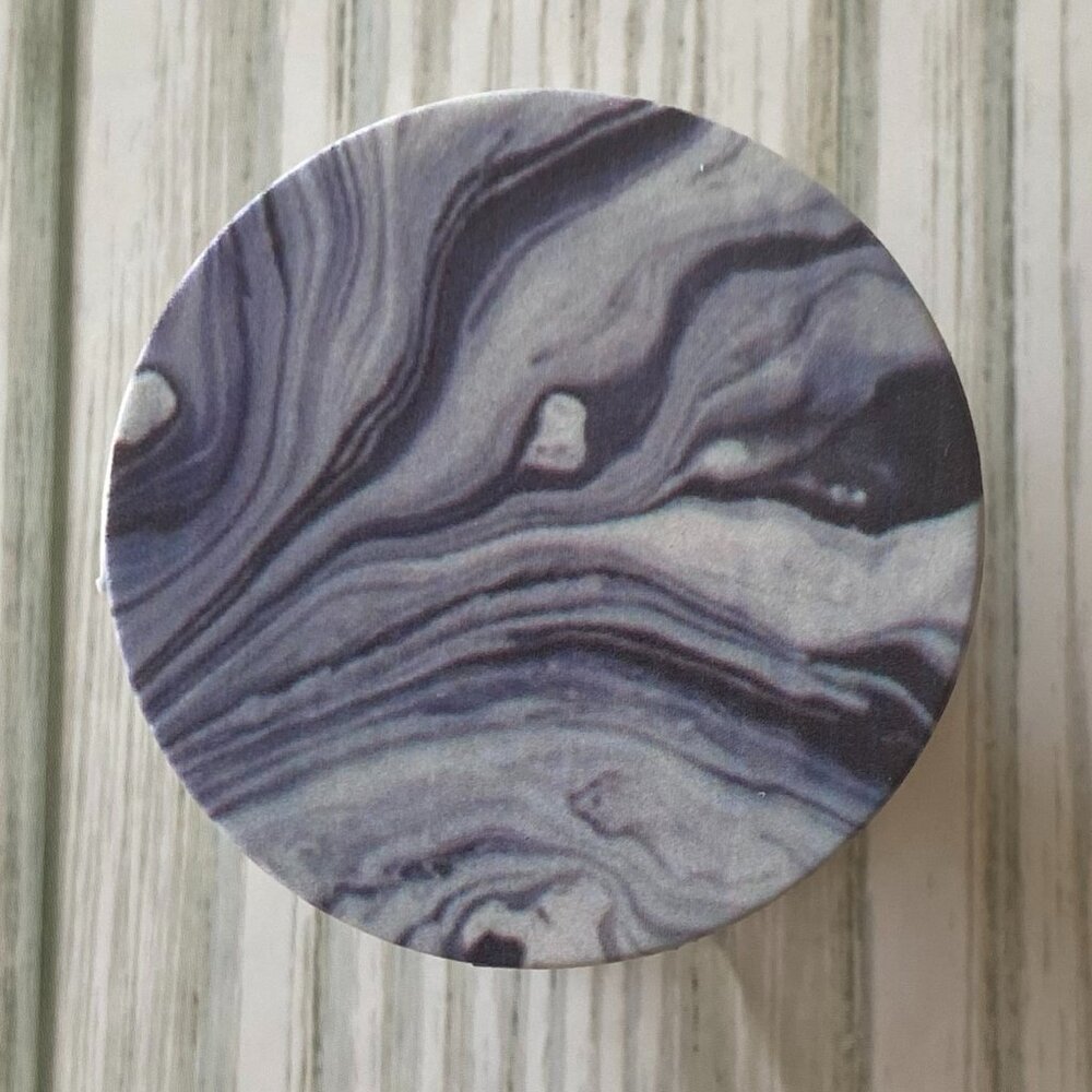 BUNDLE 10/$5 Cell Phone Grip BLACK WHITE MARBLE